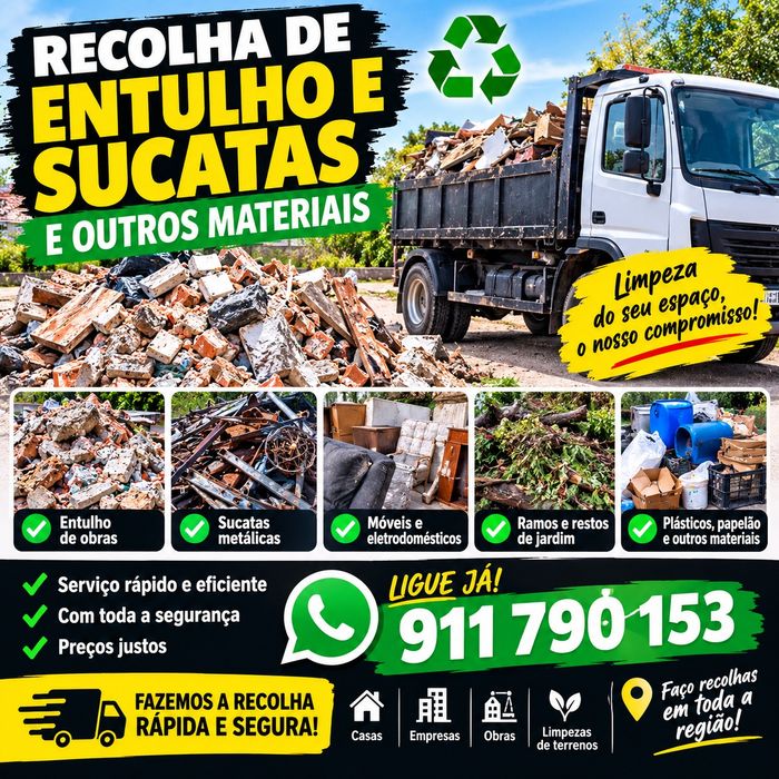 Recolha de entulho e sucatas