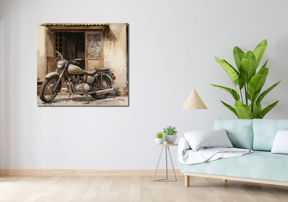 Obraz 100x90cm Motocyklowa Samotna Eskapada