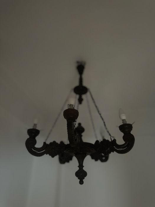 Candeeiro Rústico em madeira