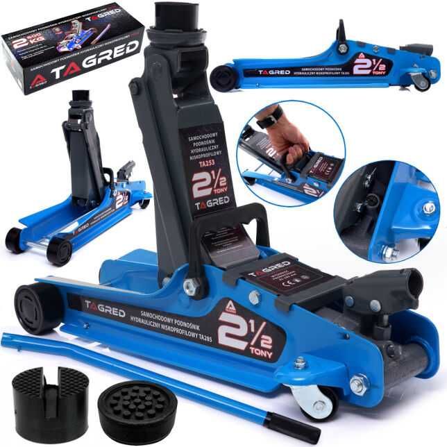 Podnośnik Samochodowy Lewarek Żaba 2,5T Z Kluczem