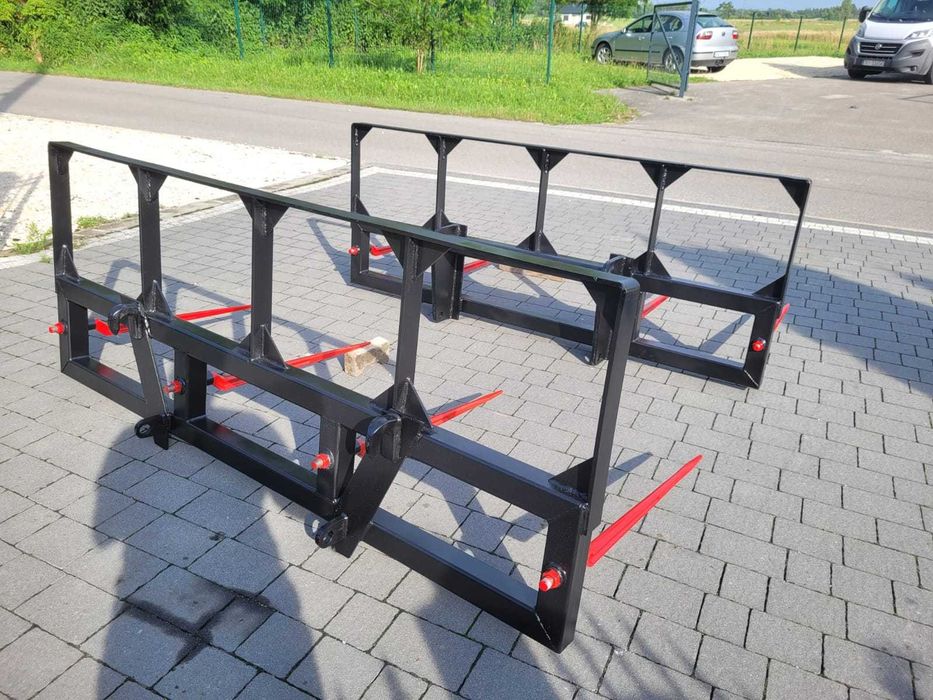 Chwytak na 2 baloty słomy do tura ciągnika/ ładowarki Ramka 2m/ Igły