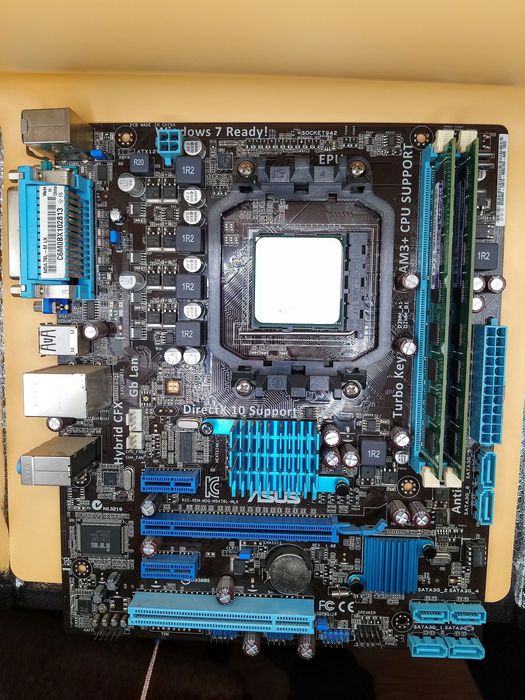 Бодрый комплект AM3+ (16GB RAM) ASUS M5A78L-M LX + Athlon II +  бонусы