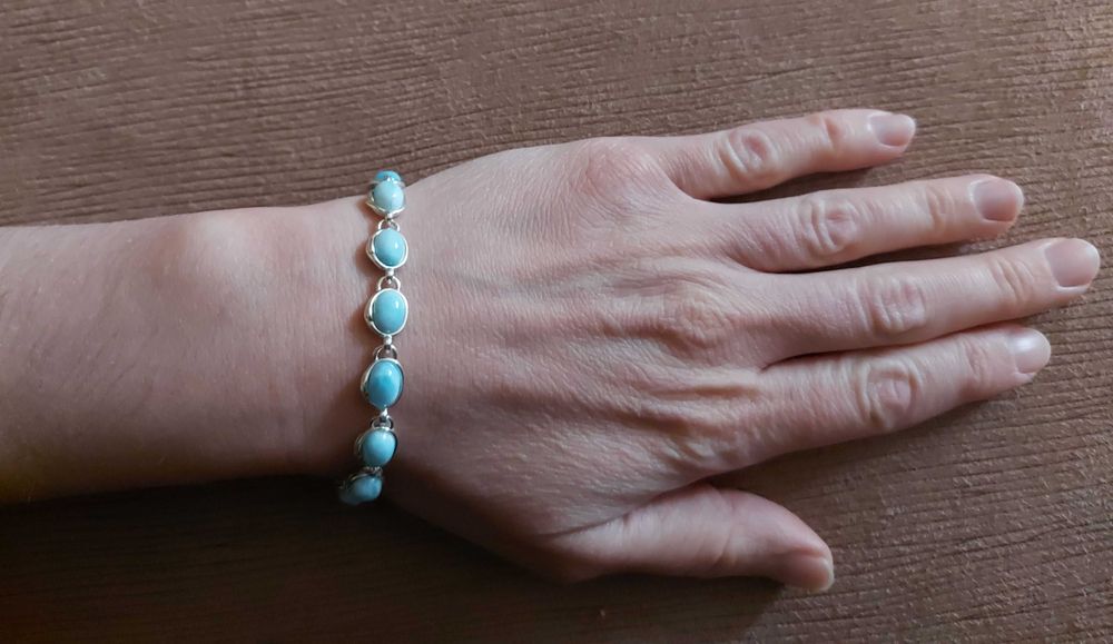 Bransoletka Bransoleta Larimar Srebro (Nowa)