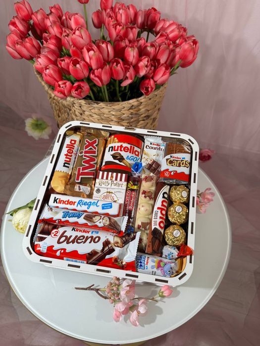 Солодкий бокс з ведмедиком | готовий подарунок Kinder