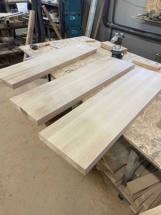 Deski dębowe, suche, trepy, stopnie gotowe