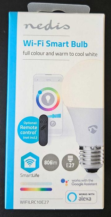 Nedis Smart LED E27 – Compatível Alexa/Google – Nova em Caixa