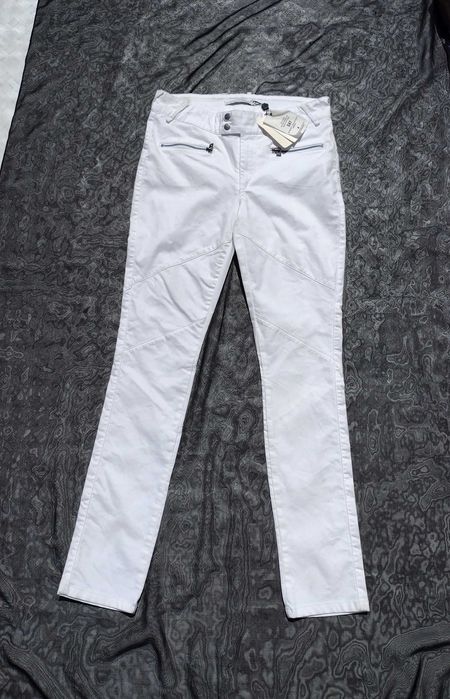 Новые белые хлопковые стрейч брюки дизайнера Day Birger et Mikkelsen L