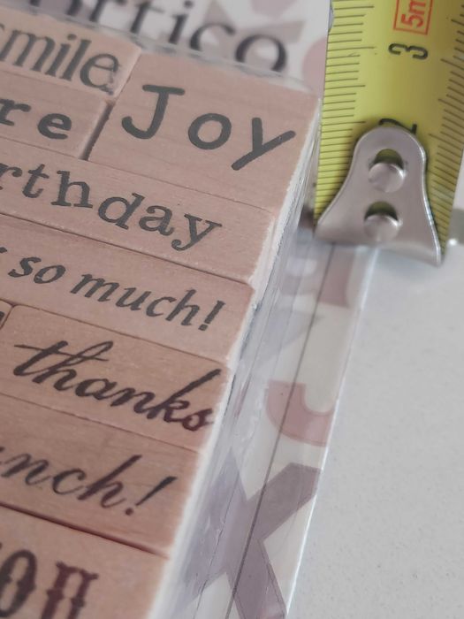 Conjunto de 11 carimbos com mensagens