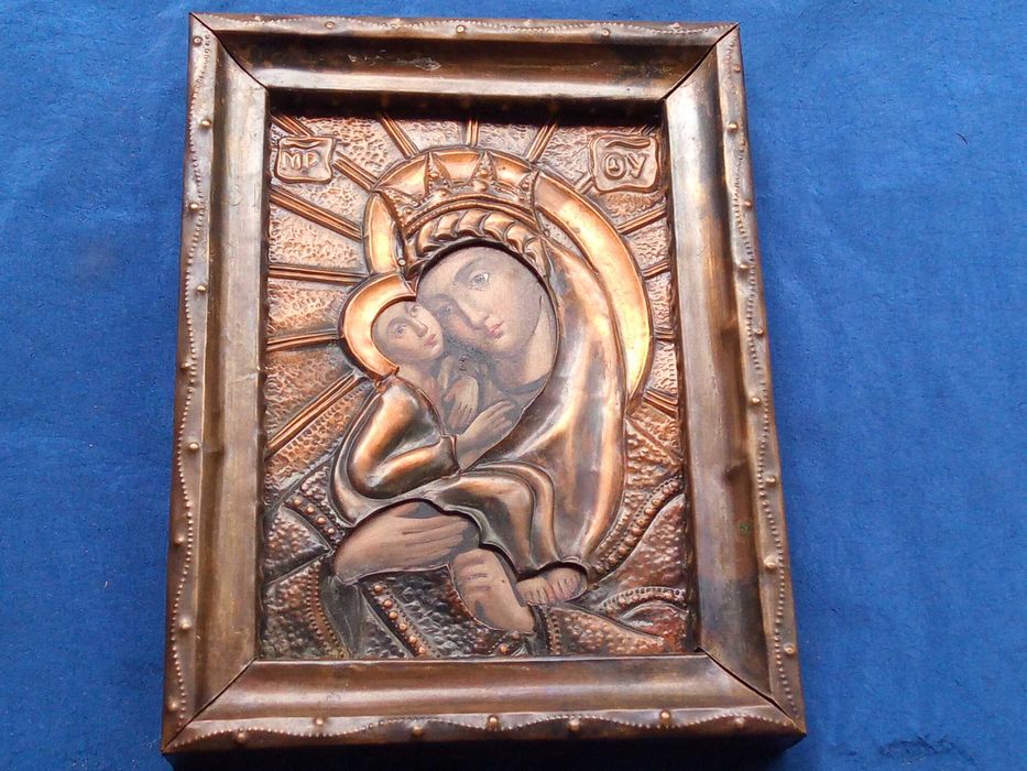 Старовинна ікона. Старинная Икона Богородица. 20 х 26,5 см