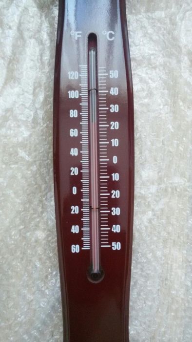 Барометр із термометром, 58 см. Барометр с термометром.