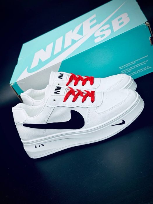 Nike Air Force white/кожаные кросовки найк форс весна лето/кеды Nike