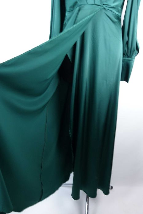 SHEIN satynowa kopertowa sukienka maxi / L