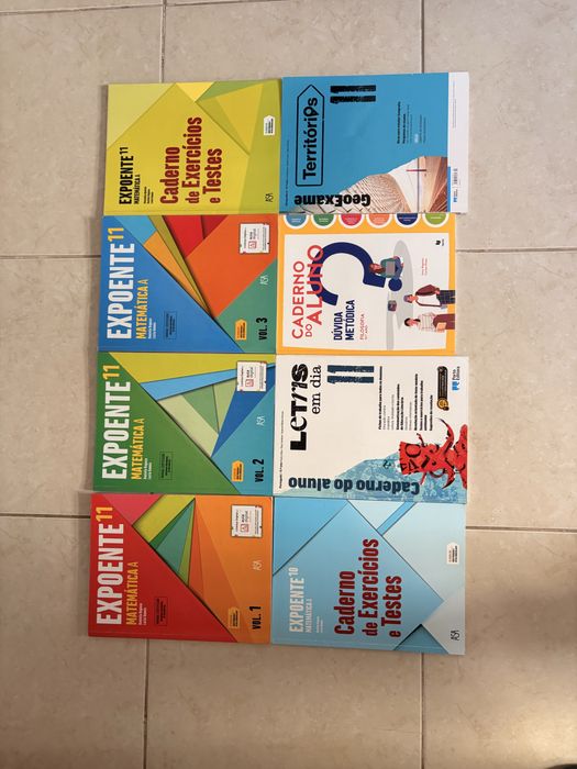 livros/ cadernos de exercicios 10°/110/12°