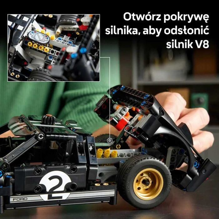 Klocki Lego Technic 42223 Samochód wyścigowy 1966 Ford GT40 MKII