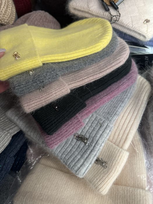 Ангорова шапка -лопатка тонка