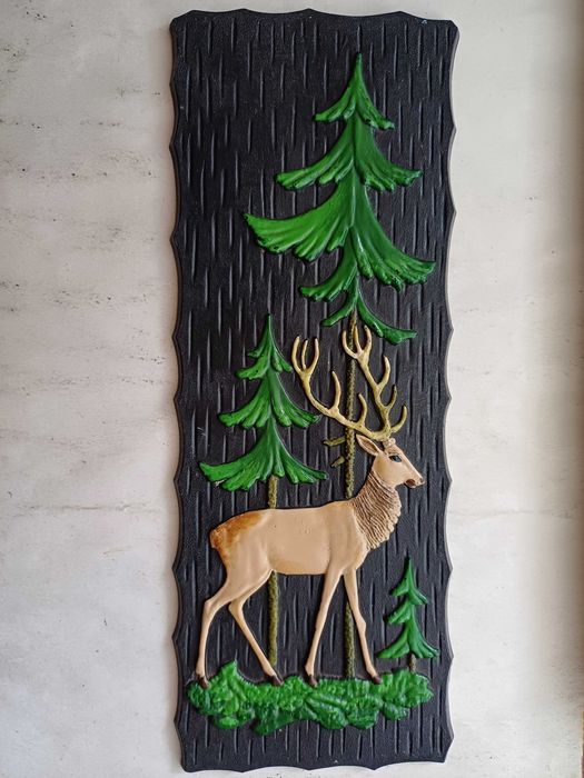 Олень, сосна, лес, СССР, картинка, декор