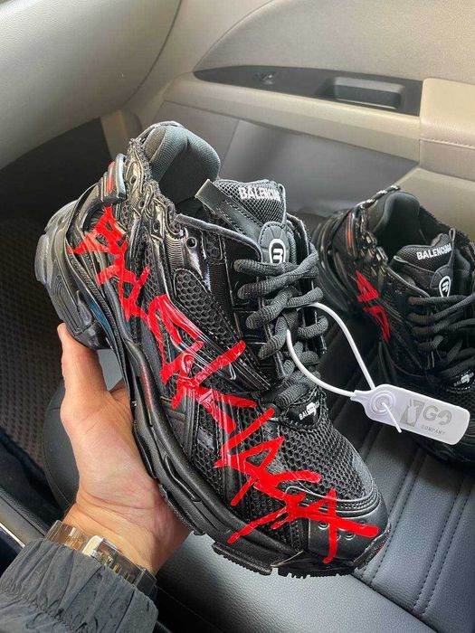 !SALE! Balenciaga Runner Graffiti Black Red 38 39 40 41 42 43 44 45 46