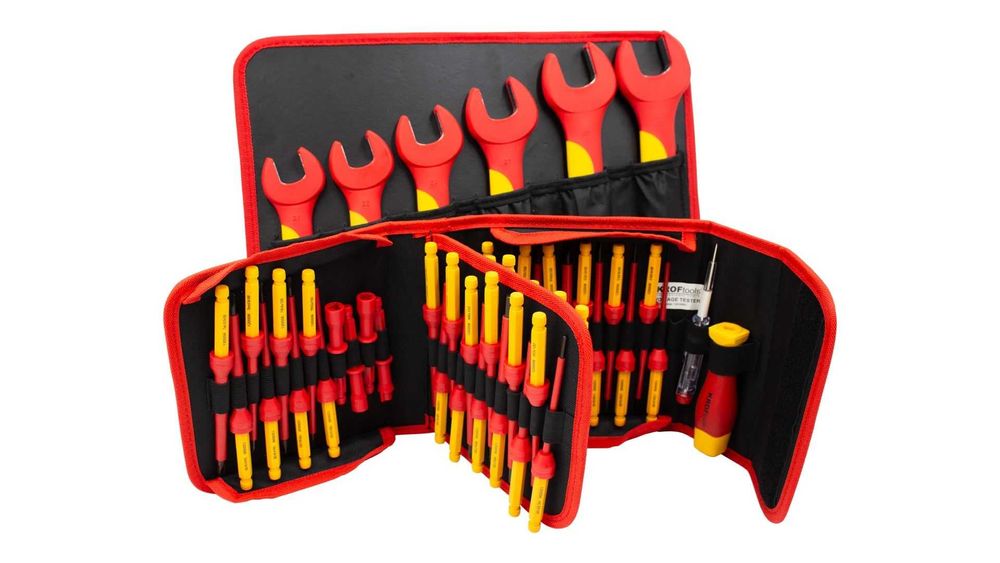 Mala de 111 ferramentas isoladas VDE carros híbridos e elétricos