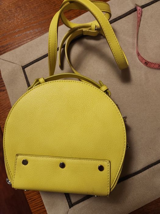 Torebka okrągła żółta