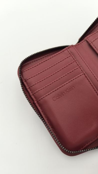 Portfel Calvin Klein bordowy