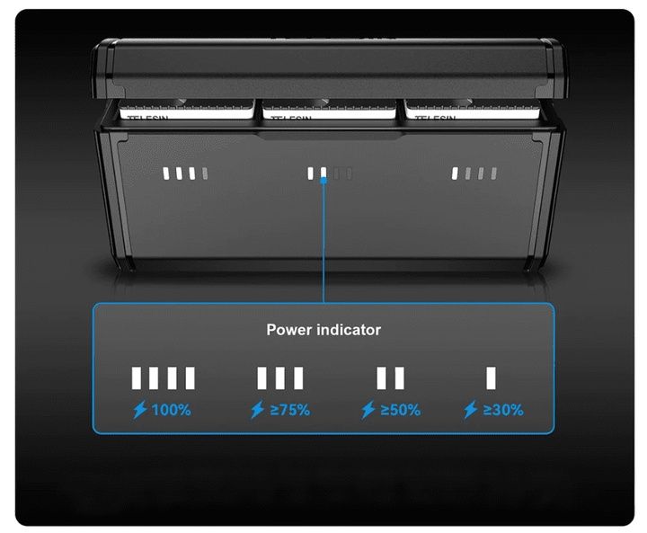 Зарядное устройство GoPro Hero 12/11/10/9 +2 аккумулятора