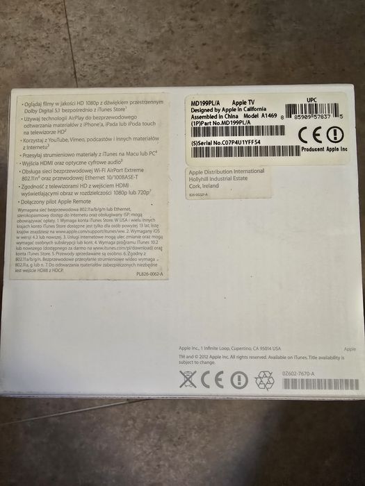 Apple TV MD199PL/A.