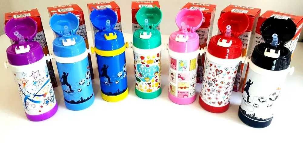 Термос детский термос дітячий с трубочкой 320мл А-Плюс 1776 нержавійка