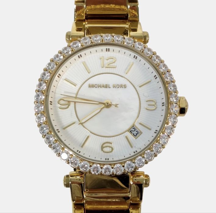Relógio Michael Kors MK-4693 Dourado com Pedras e Calendário
