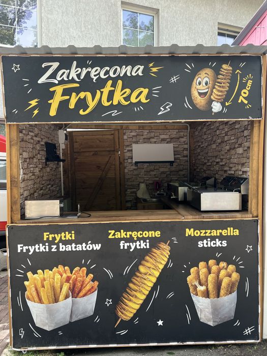 Budka gastronomiczna (zakręcona frytka, hot dog, zapiekanki, lody, gofry)