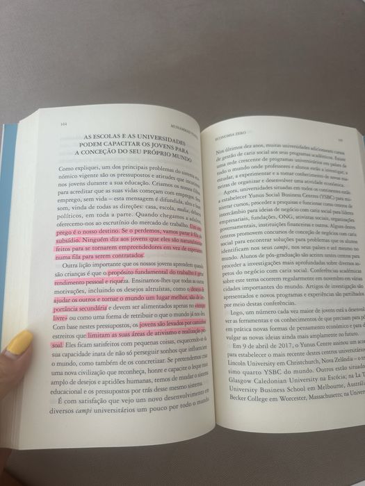 Livro Economia Zero, Muhammad Yunus