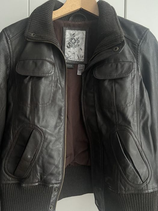 Skórzana kurtka Mango XL