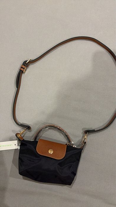 Mini Longchamp Preta Com Etiqueta