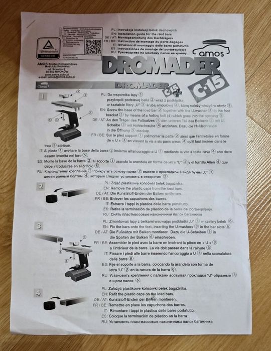 Bagażnik dachowy Amos Dromader , Nowy!