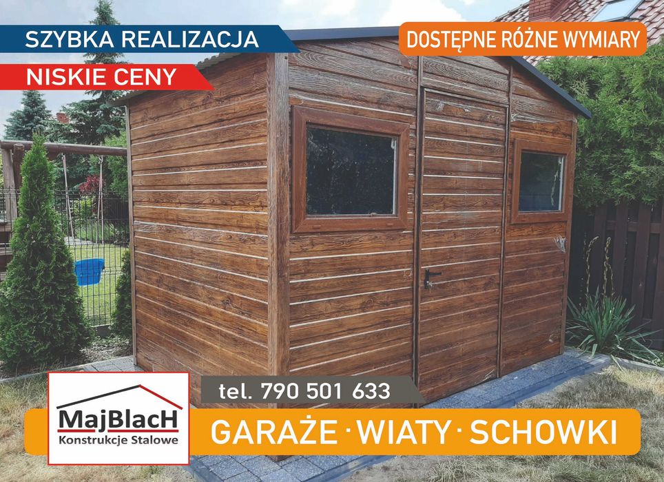 Garaż Blaszany - Schowek Narzędziowy / Magazyn Gospodarczy - Maj-Blach