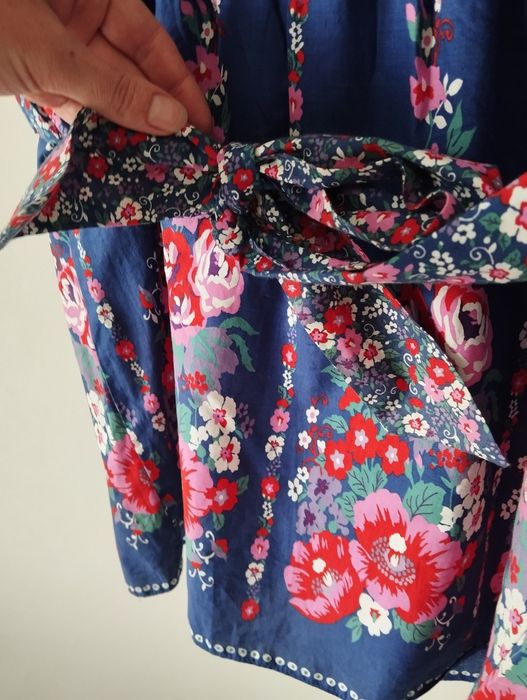 Letnia, wiosenna bluzka, top z bawełny, kolorowy w kwiaty, boho r.42 X