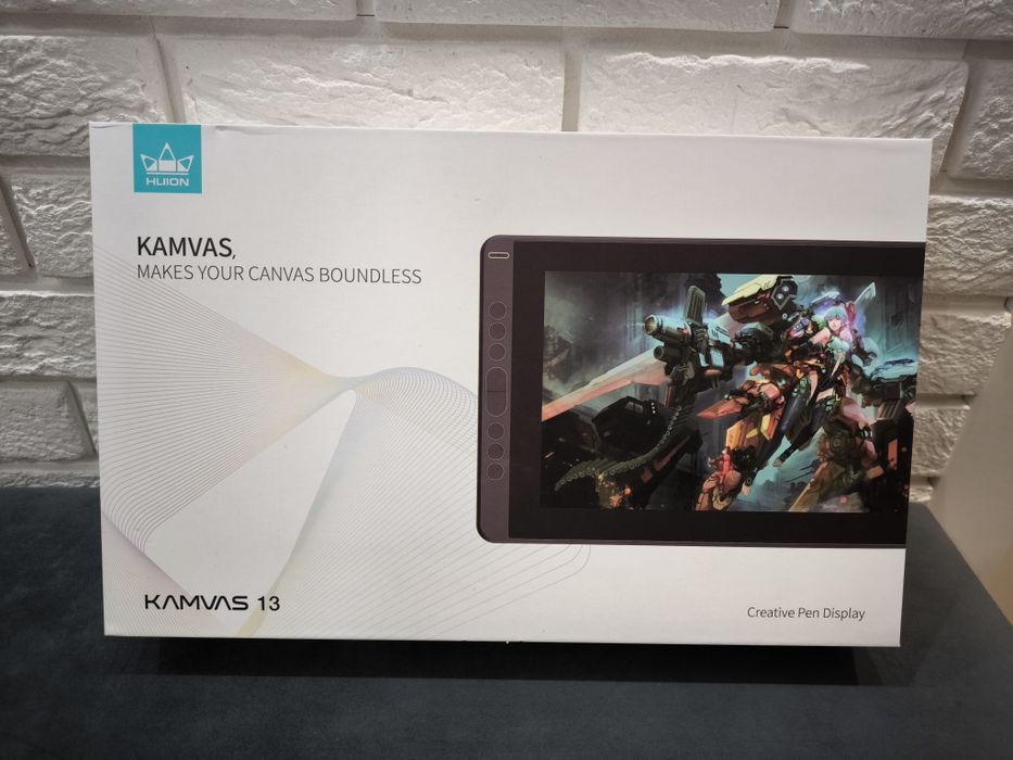 Tablet graficzny HUION Kamvas 13 + szkło+gwarancja do 2029r.-jak NOWY