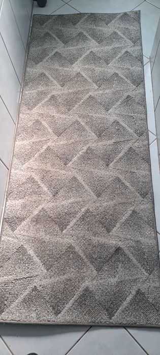 Dywan, chodnik wytłaczany, szary, siwy 170 cm/65 cm