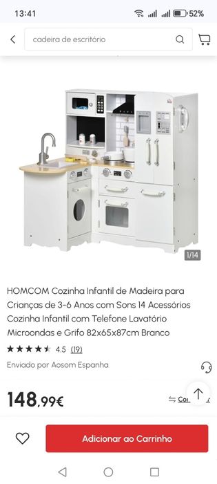 Vendo cozinha infantil usada