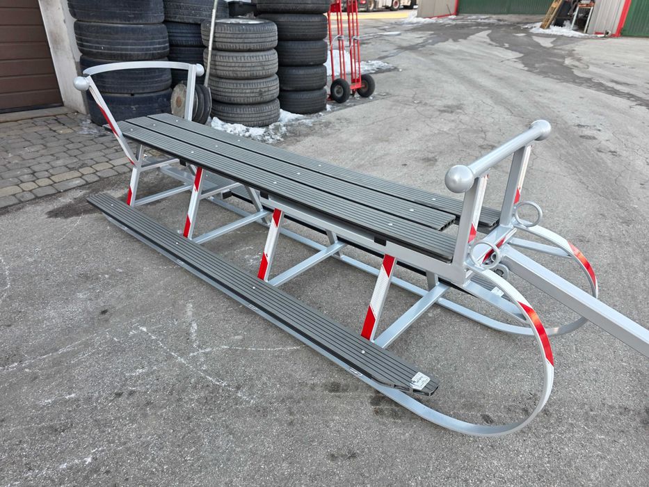 Sanki Kuligowe / Masywne Duże Sanie do Quada Traktora Siedzisko 195cm