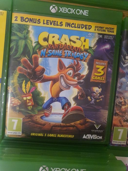 Gry dla dziec xbox one s x series i Crash Sonic Spyro lego minecraft