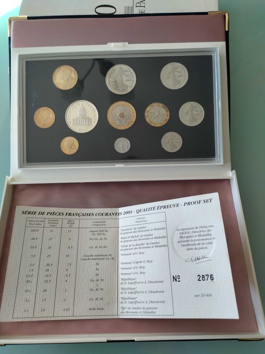 Uma Carteira Proof de 2001 France