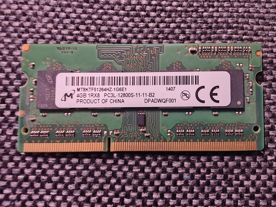 Pamięć RAM DDR3L 4GB Micron 1600MHz SO-DIMM do laptopa (PC3L-12800S)