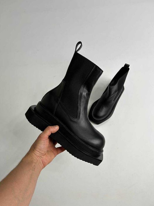 Rick Owens platform boots black черевики чоботи чорні ботинки черные