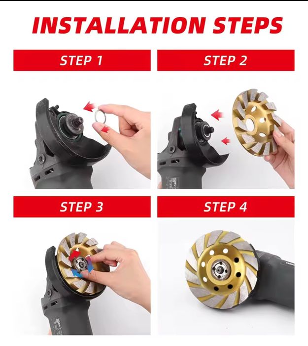 Алмазний диск для шліфування мармуру, бетону, камʼяної кладки 100 мм