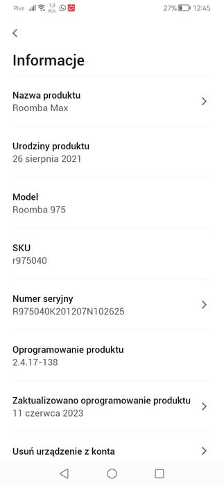 Odkurzacz automatyczny IRobot Roomba 975