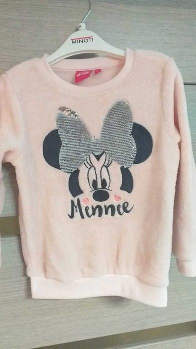 Bluza polarowa, różowa, Myszka Minnie, rozm. 110