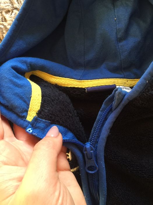 Komplet dwie ciepłe bluzy niebieski