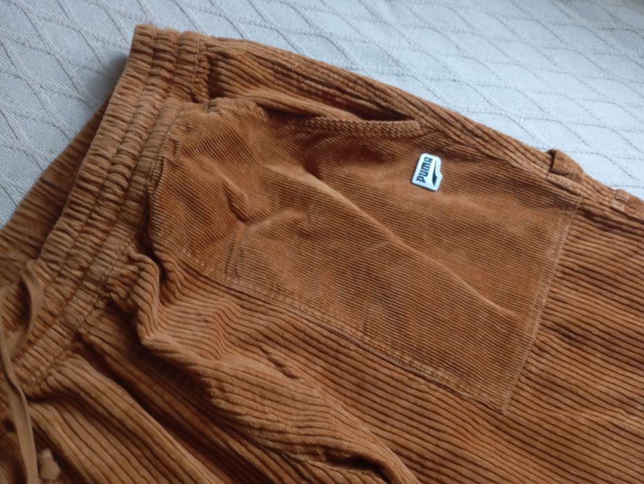 PUMA XL struksowe rude spodnie wygodne