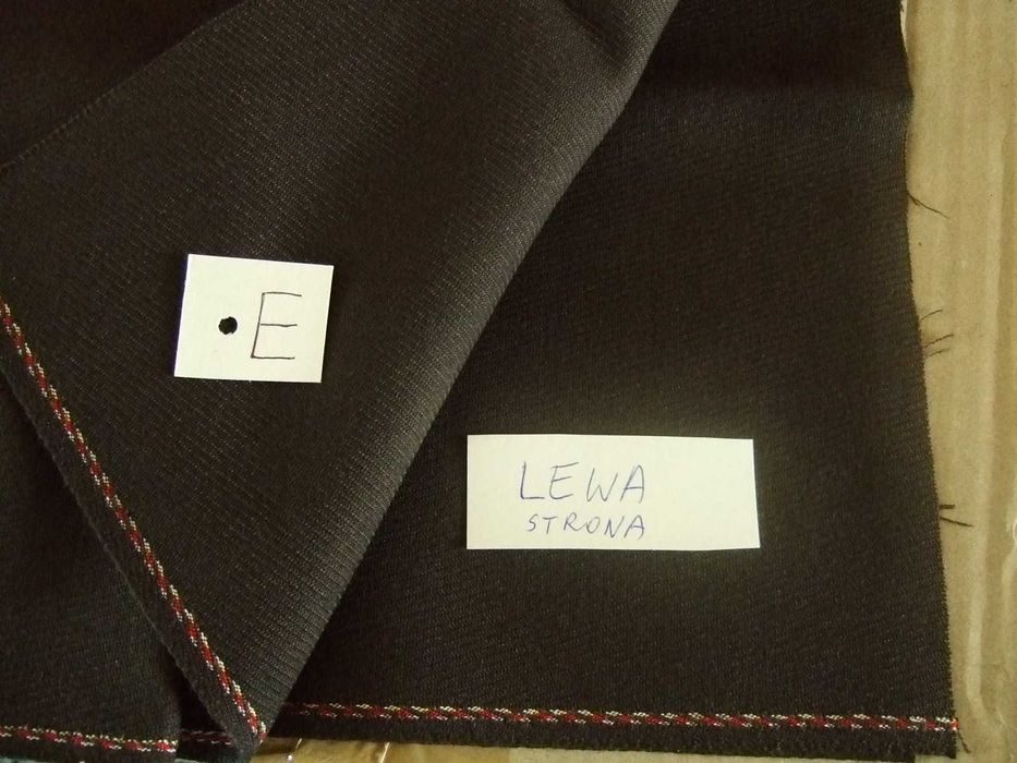 E tkanina bistor brązowy ciemny ukośne prążki kupon 112x 150 cm