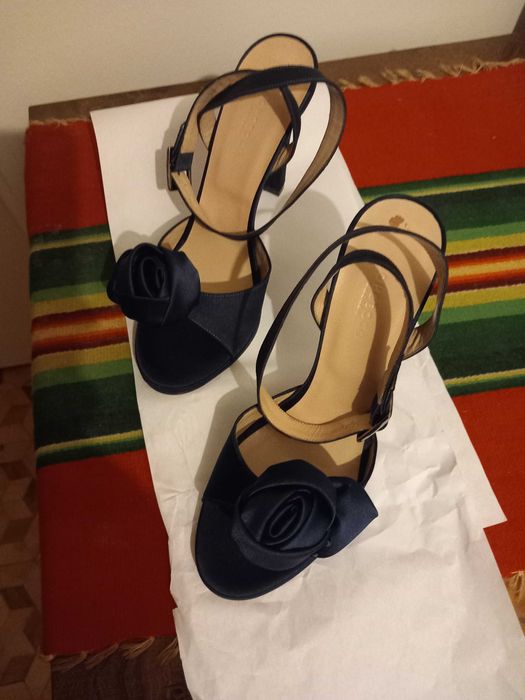 Navy Blue Nowe Szpilki 39  Bohoboco Made In Italy
